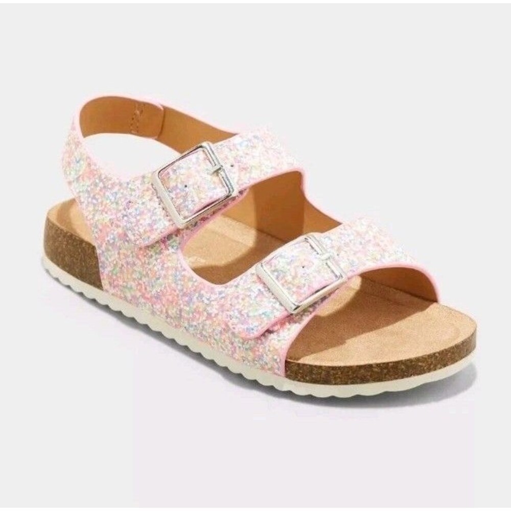 Cat & Jack Toddler Reagan Footbed Open Toe Sandals Multicolor Buckle